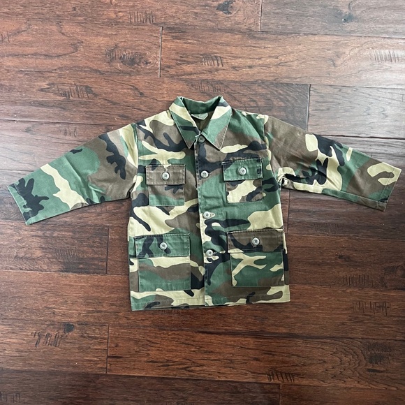 Child Military Camouflage‎ Halloween Costume Jacket, Pants, &  Hat - Picture 2 of 16
